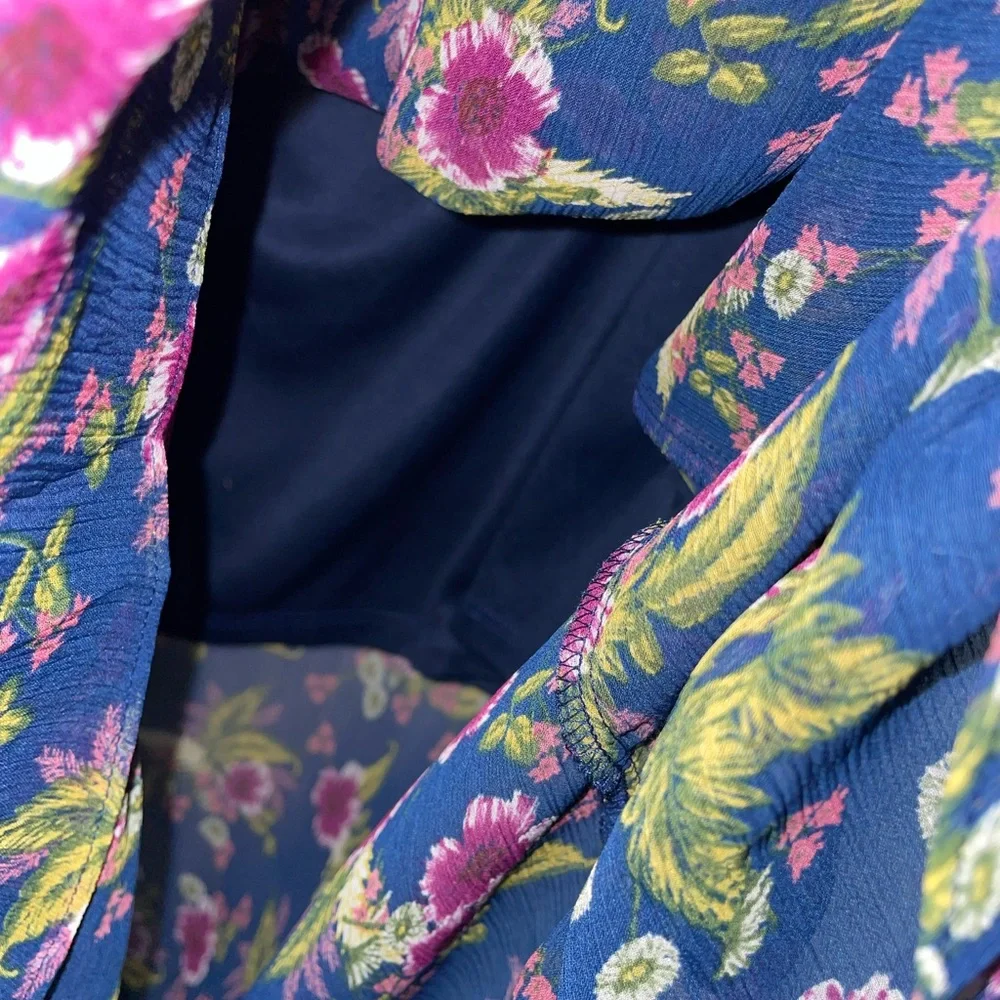 NWT Navy Blue Floral Express Dress
